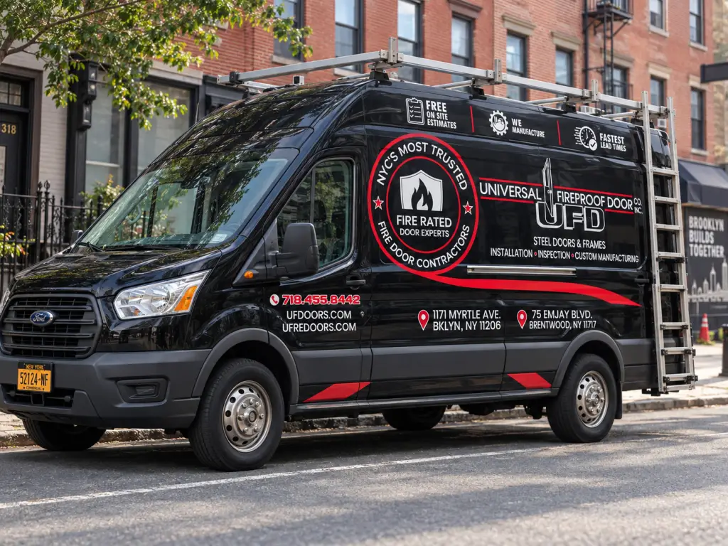 Universal Fireproof Door crew and doors in New York City